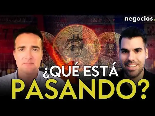 Gráfico con barras rojas y verdes reflejando la volatilidad reciente de Bitcoin, acompañado del logo de Negocios TV<br>                        <br>                        <br>                        <br>                      