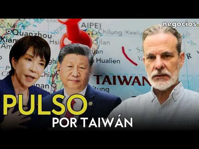 Imagen del canal Negocios TV que muestra la tensión geopolítica en Asia-Pacífico centrada en Taiwán, Japón y China.<br>                        <br>                        <br>                        <br>                      