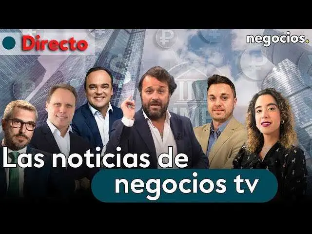 Imagen destacada de Negocios TV mostrando su transmisión en directo con gráficos económicos y mapas geopolíticos<br>                        <br>                        <br>                        <br>                      