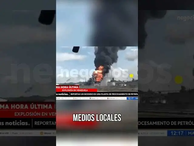 Imagen de la planta petrolera en Venezuela donde se reportó la explosión e incendio.<br>                        <br>                        <br>                        <br>                      