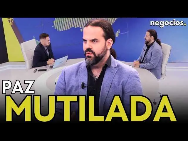 Santiago Armesilla durante la entrevista en Negocios TV con fondo alusivo a geopolitica y conflictos internacionales.<br>                        <br>                        <br>                        <br>                      