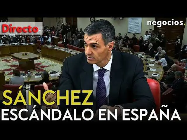 Pedro Sánchez durante su comparecencia tras la condena contra el Fiscal General del Estado<br>                        <br>                        <br>                        <br>                      