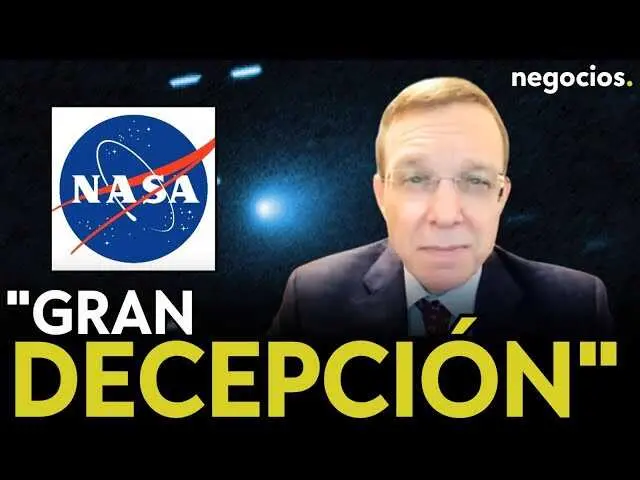 Captura de pantalla del vídeo de Negocios TV donde Avi Loeb habla sobre las anomalías de 3I/Atlas y la decepción con la presentación oficial de la NASA.<br>                        <br>                        <br>                        <br>                      