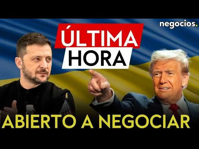 Fotografía del presidente Volodímir Zelenski durante una rueda de prensa reciente sobre las negociaciones de paz<br>                        <br>                        <br>                        <br>                      