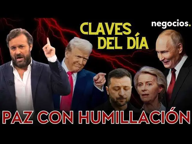 Gráfico ilustrativo mostrando la caída abrupta de los mercados financieros junto a símbolos de Bitcoin y mapas geopolíticos de Europa del Este.<br>                        <br>                        <br>                        <br>                      