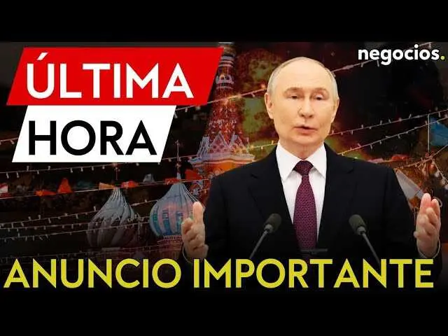 Captura del vídeo de Negocios TV donde se anuncia la convocatoria urgente del Consejo de Seguridad por parte de Vladimir Putin.<br>                        <br>                        <br>                        <br>                      