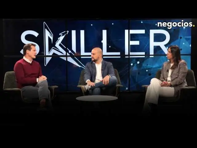 'El futuro de la publicidad: el papel de la IA, los datos y la ejecución de campañas' con gráficos digitales de fondo