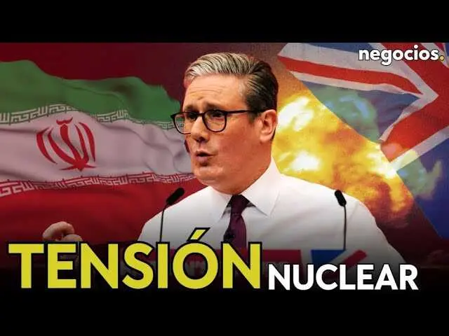 Imagen del vídeo que muestra el logo de Negocios TV junto a ilustraciones relacionadas con la tecnología nuclear y la geopolítica internacional.<br>                        <br>                        <br>                        <br>                      