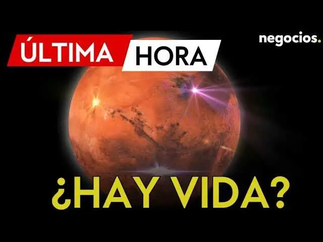 Captura del vídeo de Negocios TV mostrando una tormenta de polvo en Marte, donde se detectaron los 'mini rayos'.<br>                        <br>                        <br>                        <br>                      
