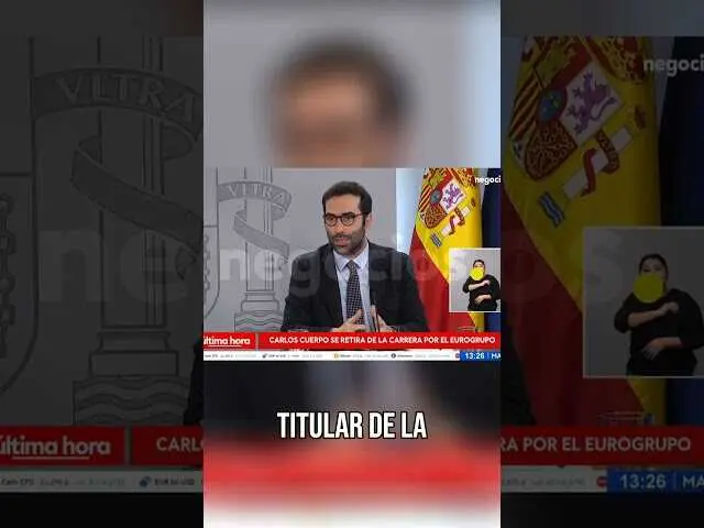 Carlos Cuerpo en conferencia, representante clave de la economía española y figura central en la renuncia a la candidatura para la presidencia del Eurogrupo.<br>                        <br>                        <br>                        <br>                      