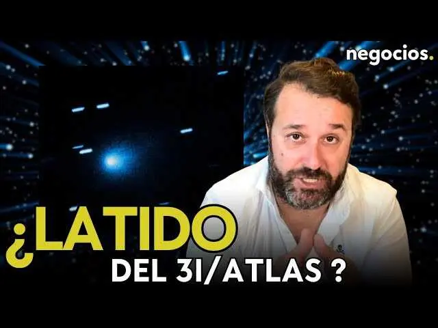 Imagen del cometa interestelar 3I/ATLAS captada cerca de su aproximación a la Tierra, mostrando su brillante coma y una iluminación cambiante.<br>                        <br>                        <br>                        <br>                      