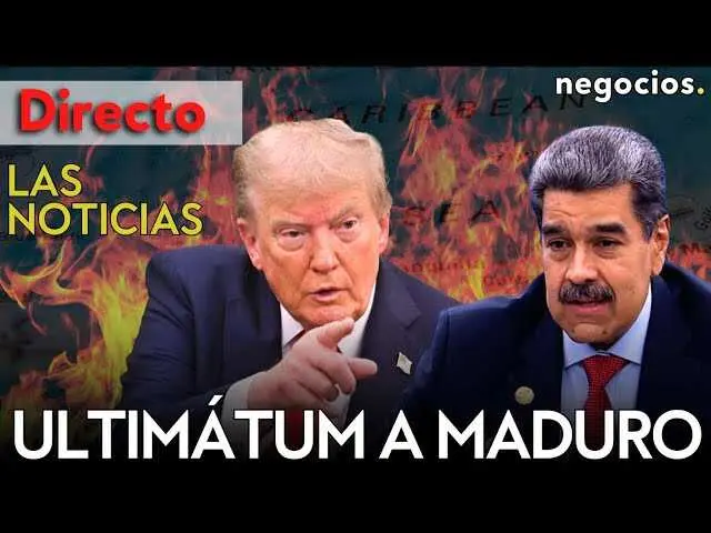 Donald Trump en rueda de prensa tras la llamada con Nicolás Maduro, junto a gráficos que ilustran la postura de la OTAN frente a Rusia.<br>                        <br>                        <br>                        <br>                      