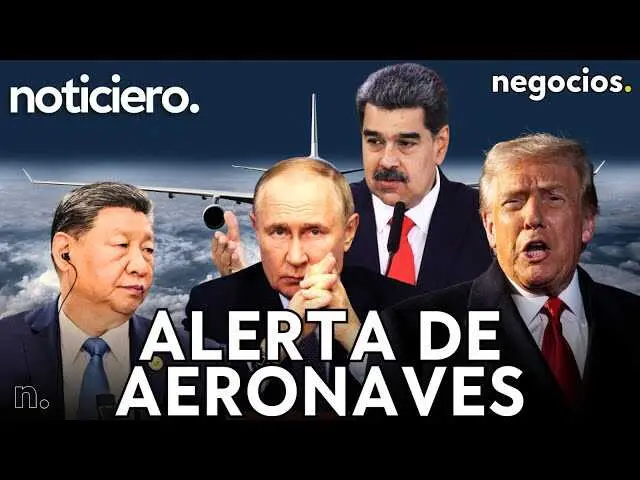 Fotografía que muestra una aeronave interceptada en espacio aéreo estadounidense, ilustrando la tensión reciente durante el movimiento presidencial de Trump.<br>                        <br>                        <br>                        <br>                      