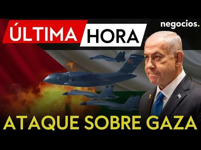 Imagen del conflicto en Gaza, mostrando la Franja y las posiciones militares israelíes<br>                        <br>                        <br>                        <br>                      