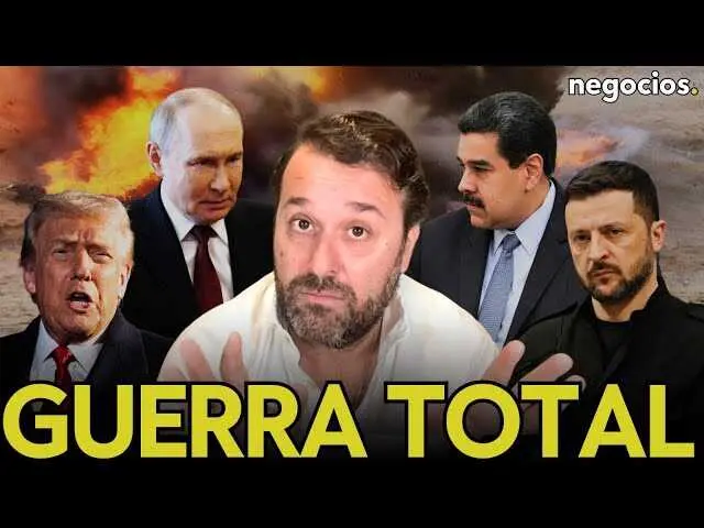 Captura de vídeo de Negocios TV con visualización de titulares sobre Putin, EE.UU. y OpenAI en contexto de crisis internacional y tecnológica.<br>                        <br>                        <br>                        <br>                      