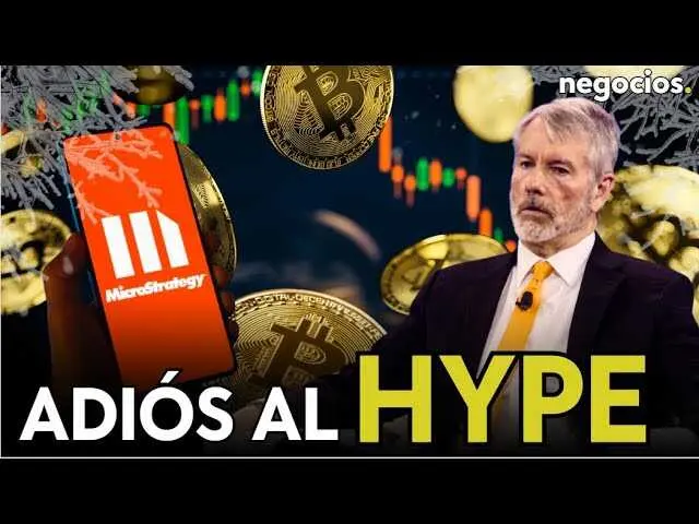 Imagen de portada que muestra el logo de MicroStrategy junto a gráficos en caída con motivos de Bitcoin, simbolizando la corrección en curso.<br>                        <br>                        <br>                        <br>                      