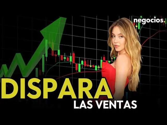 Imagen promocional de la campaña de American Eagle protagonizada por Sydney Sweeney que impulsó el crecimiento de las acciones en bolsa.<br>                        <br>                        <br>                        <br>                      