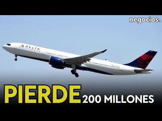Imagen del Airbus A320 y logo de Delta Airlines representando la crisis en la aviación.<br>                        <br>                        <br>                        <br>                      