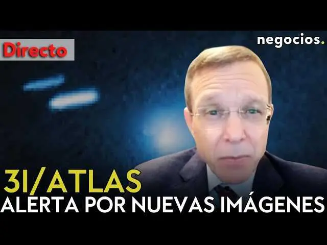 Imagen del objeto interestelar 3I/ATLAS captada por la nave Juice de la ESA mostrando una nube brillante de gas y polvo con colas en direcciones opuestas.<br>                        <br>                        <br>                        <br>                      