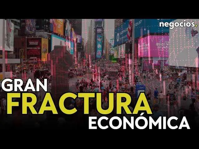 Gráfico ilustrativo que muestra la dispar recuperación económica en Estados Unidos, destacando la brecha entre las clases altas y las clases medias y bajas según la ‘K-economía’.<br>                        <br>                        <br>                        <br>                      