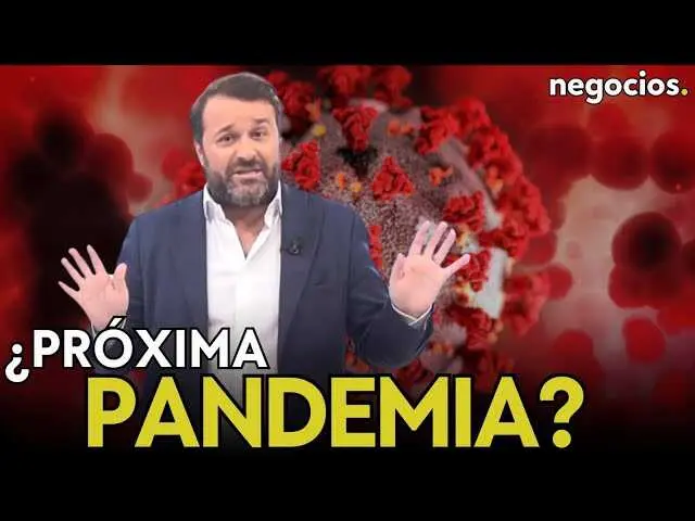 Imagen que muestra una representación gráfica del virus de la gripe aviar H5 superpuesta sobre aves y vacas, ilustrando la transmisión entre especies.<br>                        <br>                        <br>                        <br>                      