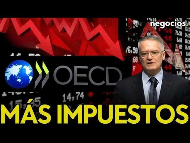 Gráfico institucional de la OCDE junto a indicadores económicos que reflejan tendencias globales y desafíos fiscales.<br>                        <br>                        <br>                        <br>                      