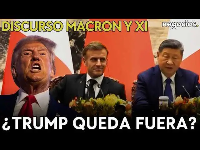 Xi Jinping y Emmanuel Macron durante su reunión en Pekín, en un momento clave para la cooperación económica entre China y Europa.<br>                        <br>                        <br>                        <br>                      