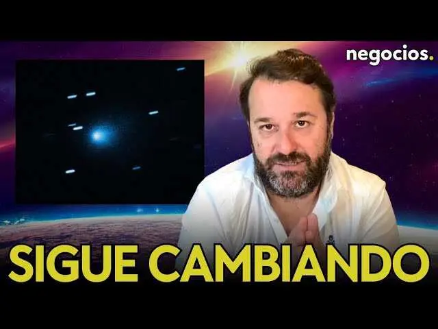 Ilustración del cometa 3I/ATLAS mostrando su brillo variable y trayectoria inusual acercándose a la Tierra.<br>                        <br>                        <br>                        <br>                      