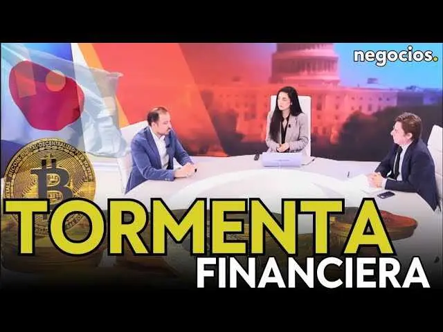 Gráfico ilustrativo que muestra la caída simultánea de activos de riesgo tras la subida de tipos en Japón y la reacción de los mercados globales.<br>                        <br>                        <br>                        <br>                      