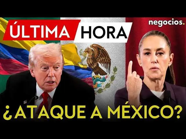Donald Trump durante entrevista, con fondo que sugiere tensión geopolítica en América Latina<br>                        <br>                        <br>                        <br>                      