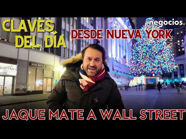 Pantallazo del vídeo de Negocios TV con titulares sobre la FED, la alerta en Japón y decisiones geopolíticas.<br>                        <br>                        <br>                        <br>                      