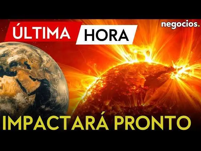 Imagen satelital que muestra la actividad solar relacionada con la erupción que impactará la Tierra próximamente.<br>                        <br>                        <br>                        <br>                      