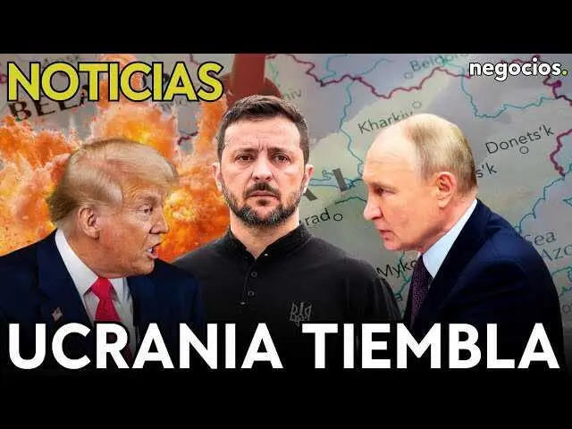 Mapa ilustrativo del Donb&aacute;s con sobreimpresi&oacute;n de s&iacute;mbolos que representan la tensi&oacute;n geopol&iacute;tica en la regi&oacute;n<br>                        <br>                        <br>                        <br>                      