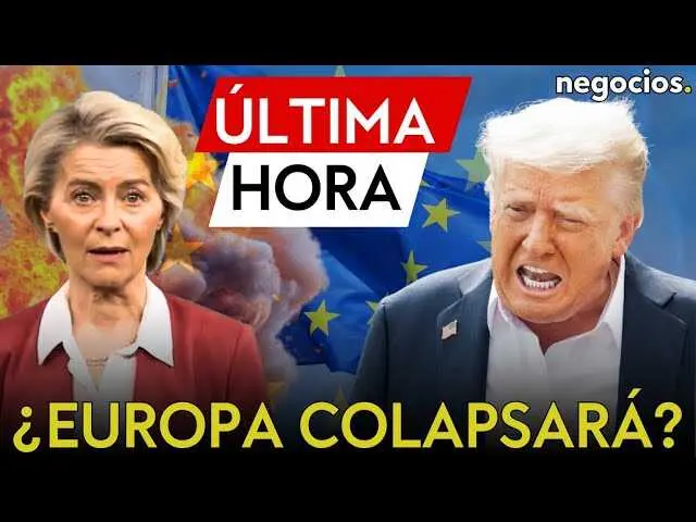 Donald Trump en Mount Pocono ofreciendo un discurso donde alerta sobre la situación migratoria y energética en Europa.<br>                        <br>                        <br>                        <br>                      