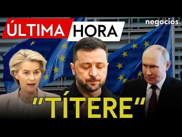 Retrato oficial de Volodímir Zelenski con un fondo que resalta tensión política, imagen utilizada para ilustrar la noticia sobre las críticas de Rusia.<br>                        <br>                        <br>                        <br>                      