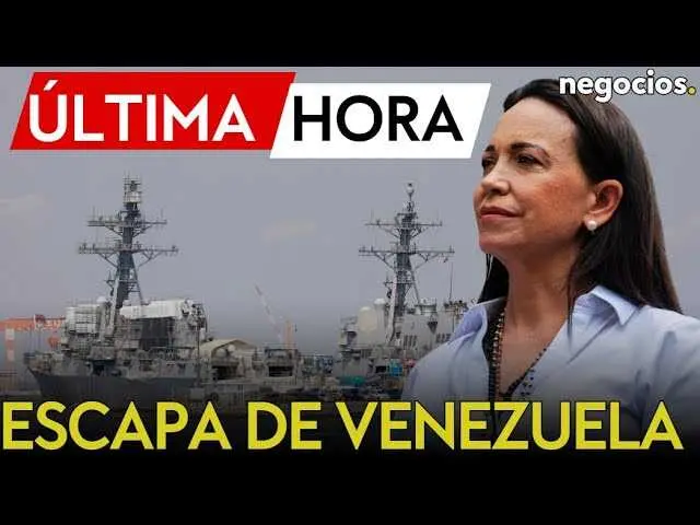 Maria Corina Machado durante la ceremonia del Nobel de la Paz, tras su arriesgado escape en barco desde Venezuela<br>                        <br>                        <br>                        <br>                      