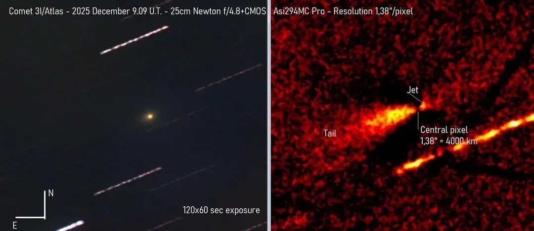 Nuevas imágenes obtenidas desde el observatorio del italiano Toni Scarmato, en Calabria