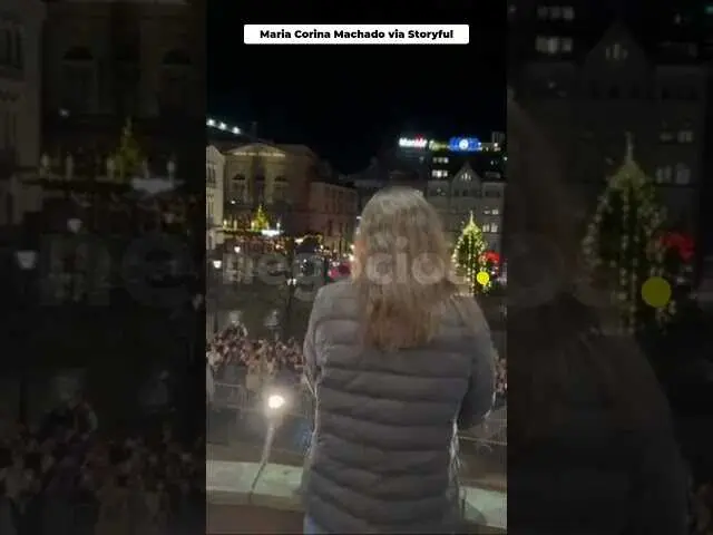 María Corina Machado en Oslo durante la ceremonia del Premio Nobel de la Paz, un evento que marca un hito en su trayectoria política y en la defensa de los derechos humanos.<br>                        <br>                        <br>                        <br>                      