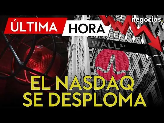 Pantallazo del v&iacute;deo que muestra el desplome de Broadcom y la ca&iacute;da del Nasdaq durante la jornada en Wall Street.<br>                        <br>                        <br>                        <br>                      
