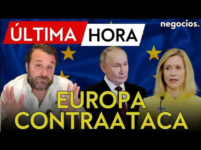 La representaci&oacute;n gr&aacute;fica muestra a Kaja Kallas en Bruselas anunciando sanciones contra Rusia en un contexto de creciente tensi&oacute;n militar.<br>                        <br>                        <br>                        <br>                      