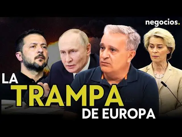 Miniatura que muestra a los l&iacute;deres europeos y s&iacute;mbolos militares en un collage alusivo al conflicto en Ucrania y la propuesta de tregua navide&ntilde;a.<br>                        <br>                        <br>                        <br>                      