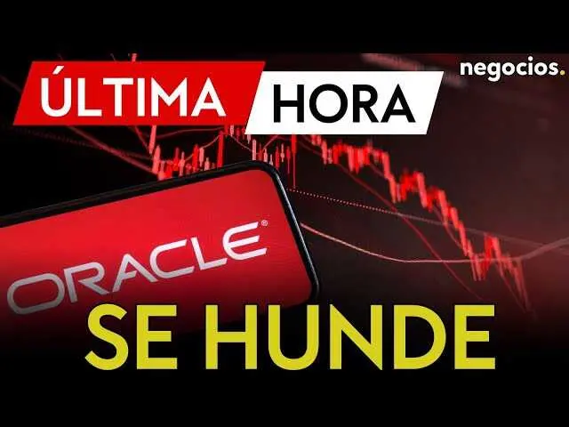 Gr&aacute;fico con tendencia negativa de las acciones de Oracle tras rumores de retraso en centro de datos<br>                        <br>                        <br>                        <br>                      