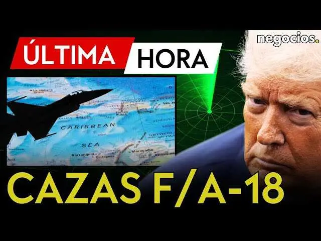 Imagen satelital de aviones estadounidenses F/A-18 y EA-18G Growler en despliegue a&eacute;reo en la regi&oacute;n del Caribe, cerca de la costa venezolana.<br>                        <br>                        <br>                        <br>                      