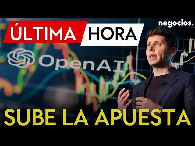 Captura del v&iacute;deo de Negocios TV que anuncia la megarronda de financiaci&oacute;n de OpenAI con una valoraci&oacute;n de 750.000 millones de d&oacute;lares.<br>                        <br>                        <br>                        <br>                      