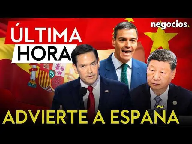 Marco Rubio durante su intervenci&oacute;n, s&iacute;mbolo de la presi&oacute;n de EEUU a Espa&ntilde;a en materia de defensa y pol&iacute;tica exterior.<br>                        <br>                        <br>                        <br>                      