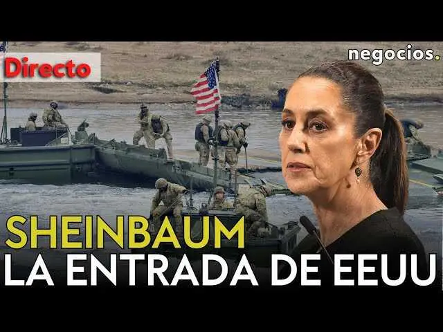 Claudia Sheinbaum durante su conferencia de prensa donde explic&oacute; la solicitud al Senado mexicano para permitir la entrada de militares estadounidenses.<br>                        <br>                        <br>                        <br>                      