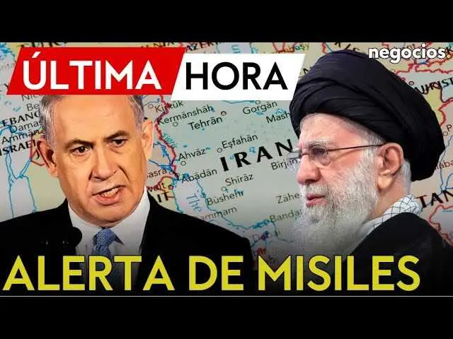 Imagen del v&iacute;deo que muestra un mapa con ubicaciones estrat&eacute;gicas de misiles en Ir&aacute;n.<br>                        <br>                        <br>                        <br>                      