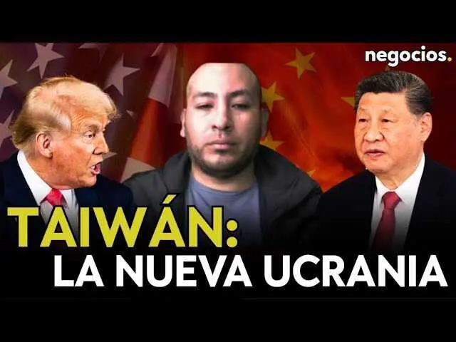 Mapa ilustrativo de la regi&oacute;n de Taiw&aacute;n y la zona de despliegue de misiles en Asia-Pac&iacute;fico con banderas de China y Estados Unidos<br>                        <br>                        <br>                        <br>                      