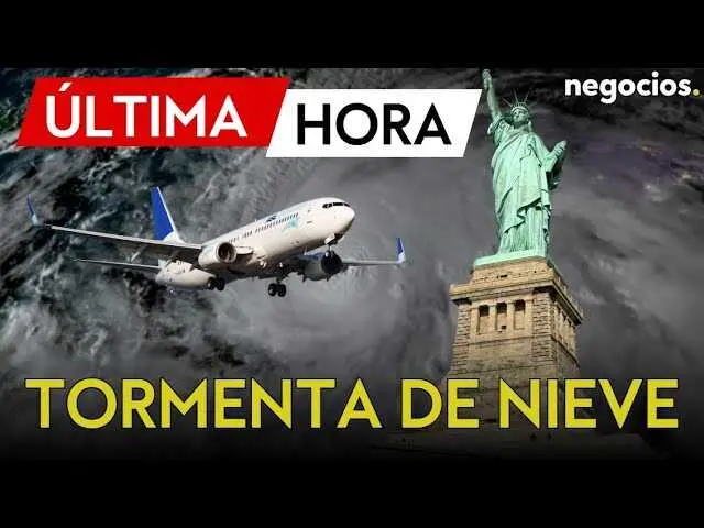 Vista a&eacute;rea de la ciudad de Nueva York cubierta de nieve durante la tormenta invernal de diciembre 2025.<br>                        <br>                        <br>                        <br>                      