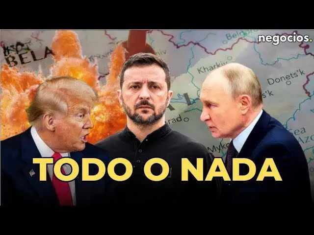 Fotograf&iacute;a en primer plano de Donald Trump y Volod&iacute;mir Zelenski durante su encuentro en la residencia Mar-a-Lago, donde se discutieron temas cr&iacute;ticos sobre el conflicto en Ucrania.<br>                        <br>                        <br>                        <br>                      